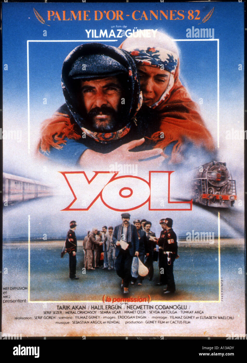 Yol Anno 1981 Direttore Serif Gören et Yilmaz Güney Palme d o a 1982 Festival di Cannes ex aequo con mancante poster del filmato Foto Stock