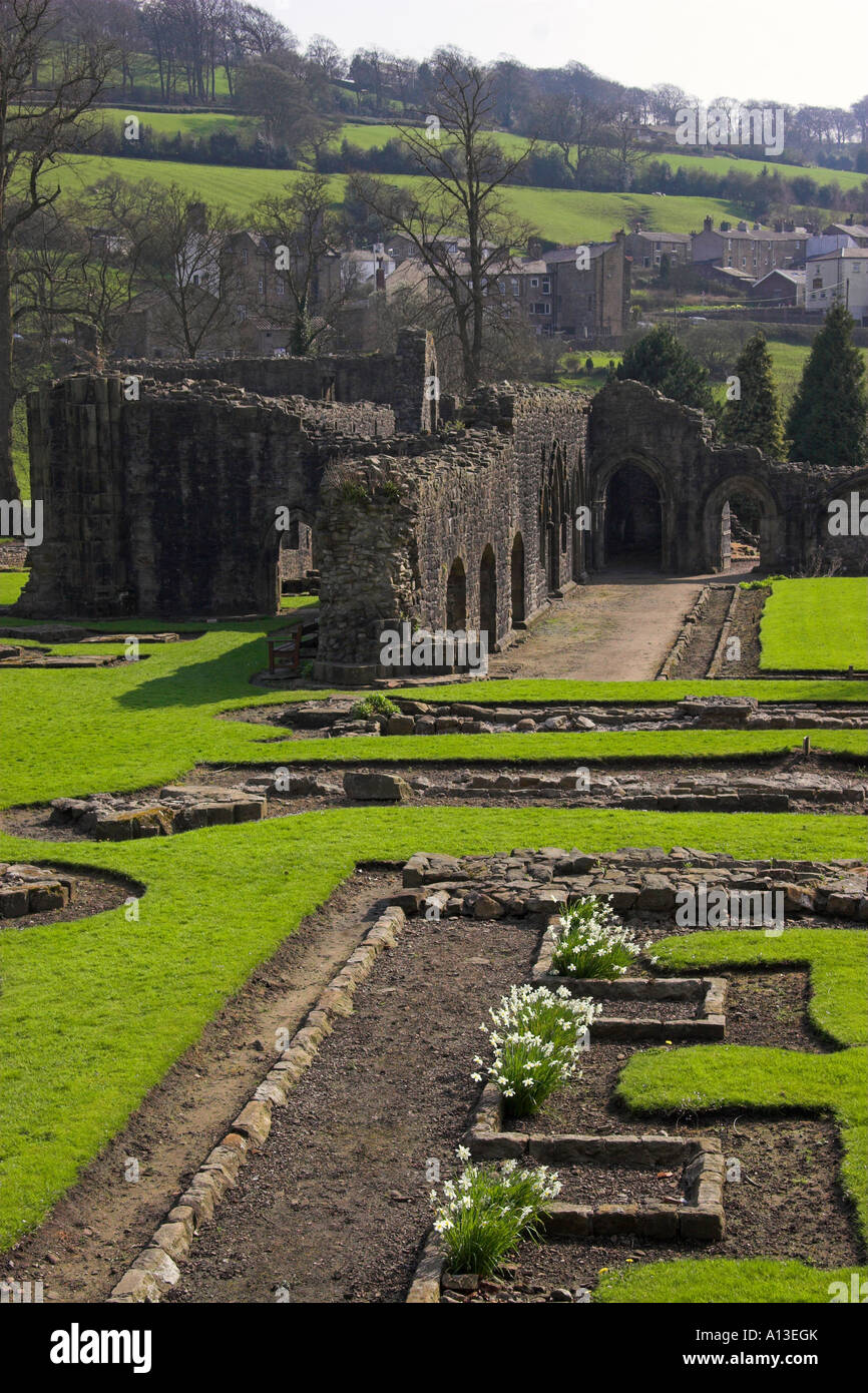 Whalley Abbey, Ribble Valley, Lancashire, Inghilterra, Regno Unito Foto Stock