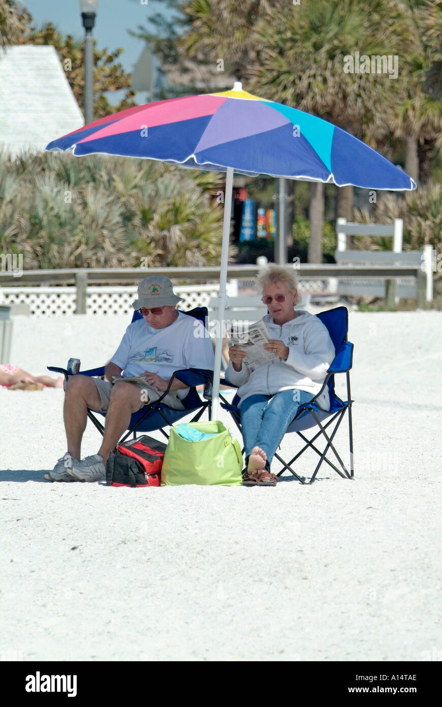 I visitatori di St Pete Beach e Pasa Grille Florida si impegnano in esercizio il rilassamento e hobbies durante la mia vacanza Foto Stock