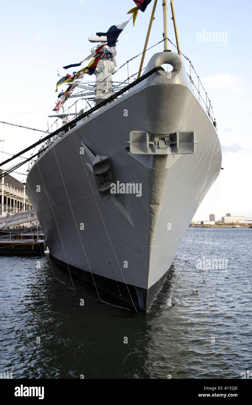 HMS Northumberland al London Boat Show Excel Exhibition Centre Regno Unito Foto Stock
