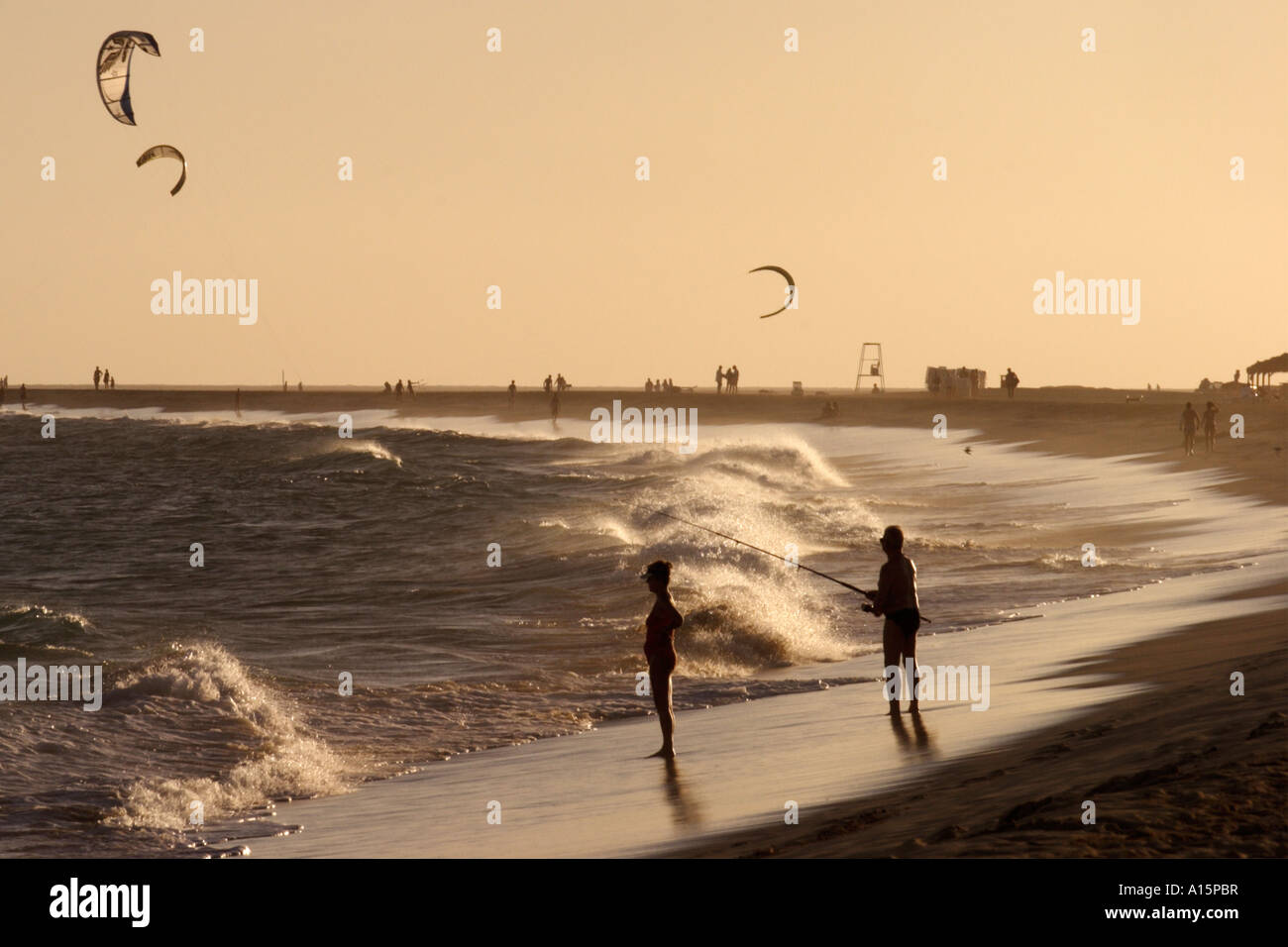 Isole di Capo Verde. Sal. Santa Maria. Spiaggia Foto Stock