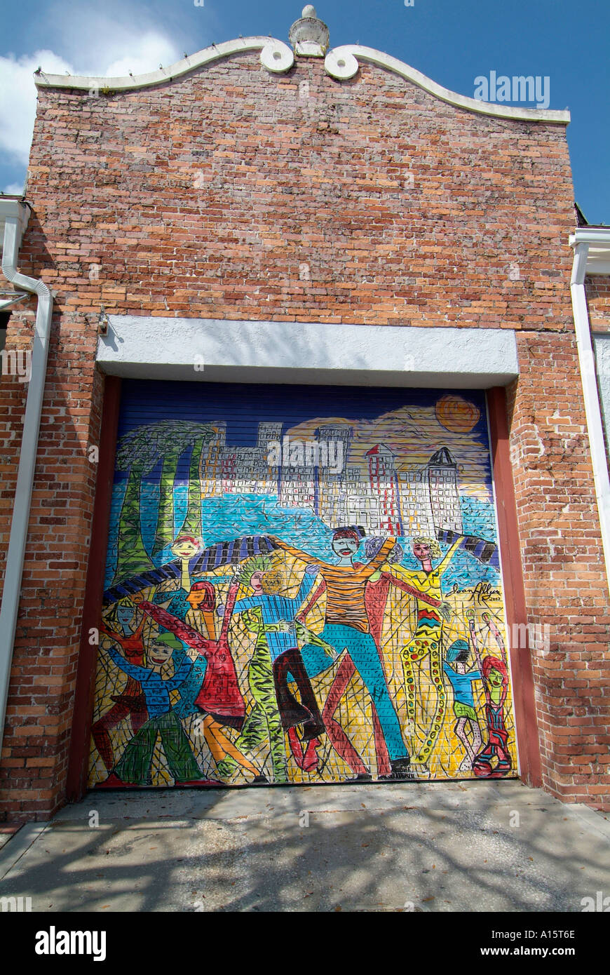 La pittoresca area dello shopping di Tampa Florida sanno come Old Hyde Park Village Shopping e ristorante mangiare distretto di questa città Foto Stock