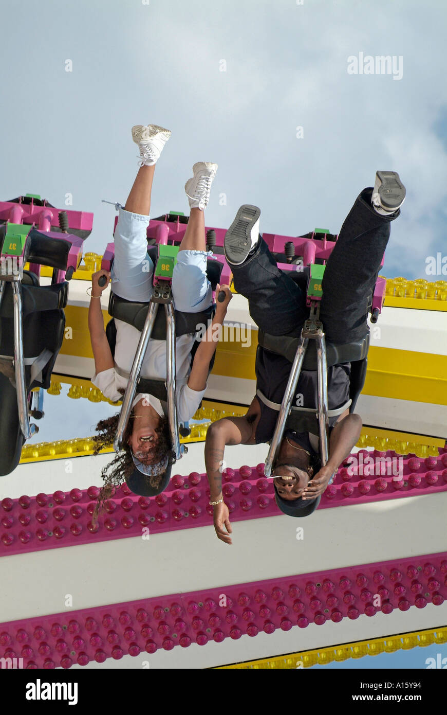 Florida State Fair a Tampa Florida offre intrattenimento abitudini alimentari audace giostre e divertimento per le famiglie Foto Stock