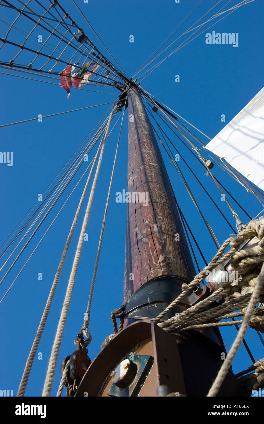 Originale risalente al XIX secolo sul montante del Mare del Nord Clipper Albatros Foto Stock