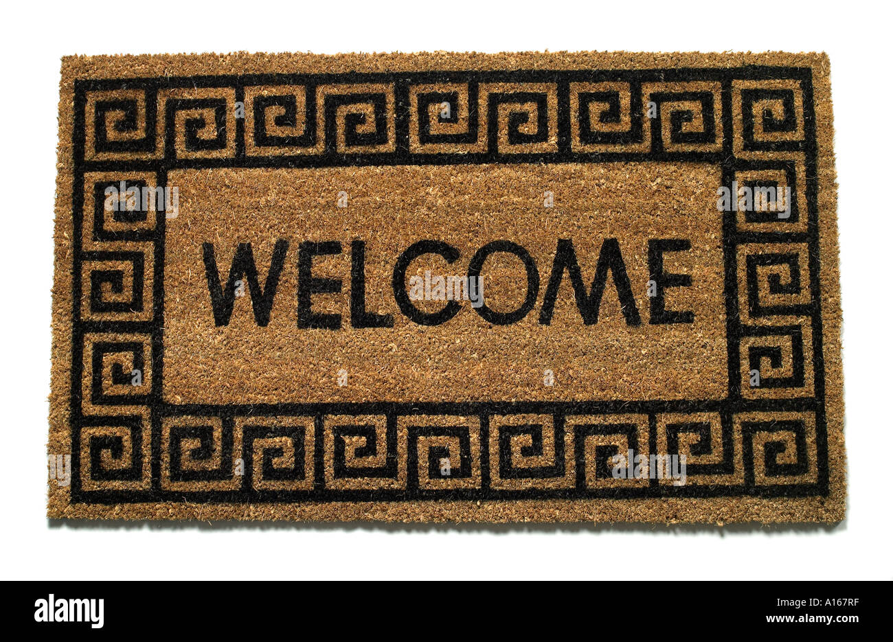 Tappetino di benvenuto Foto Stock