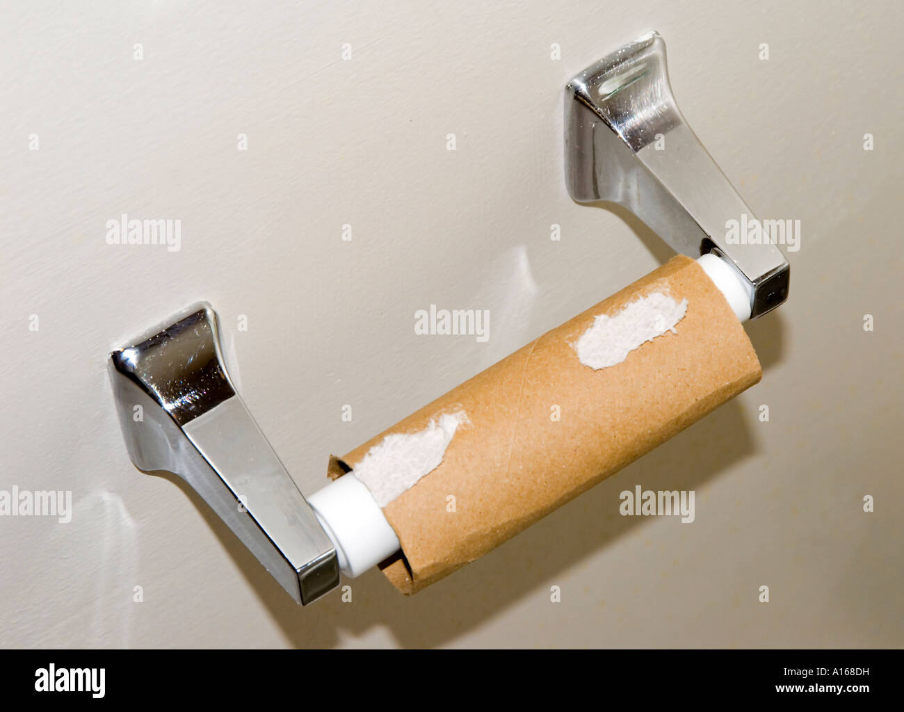 Svuotare la carta igienica Roll Foto Stock