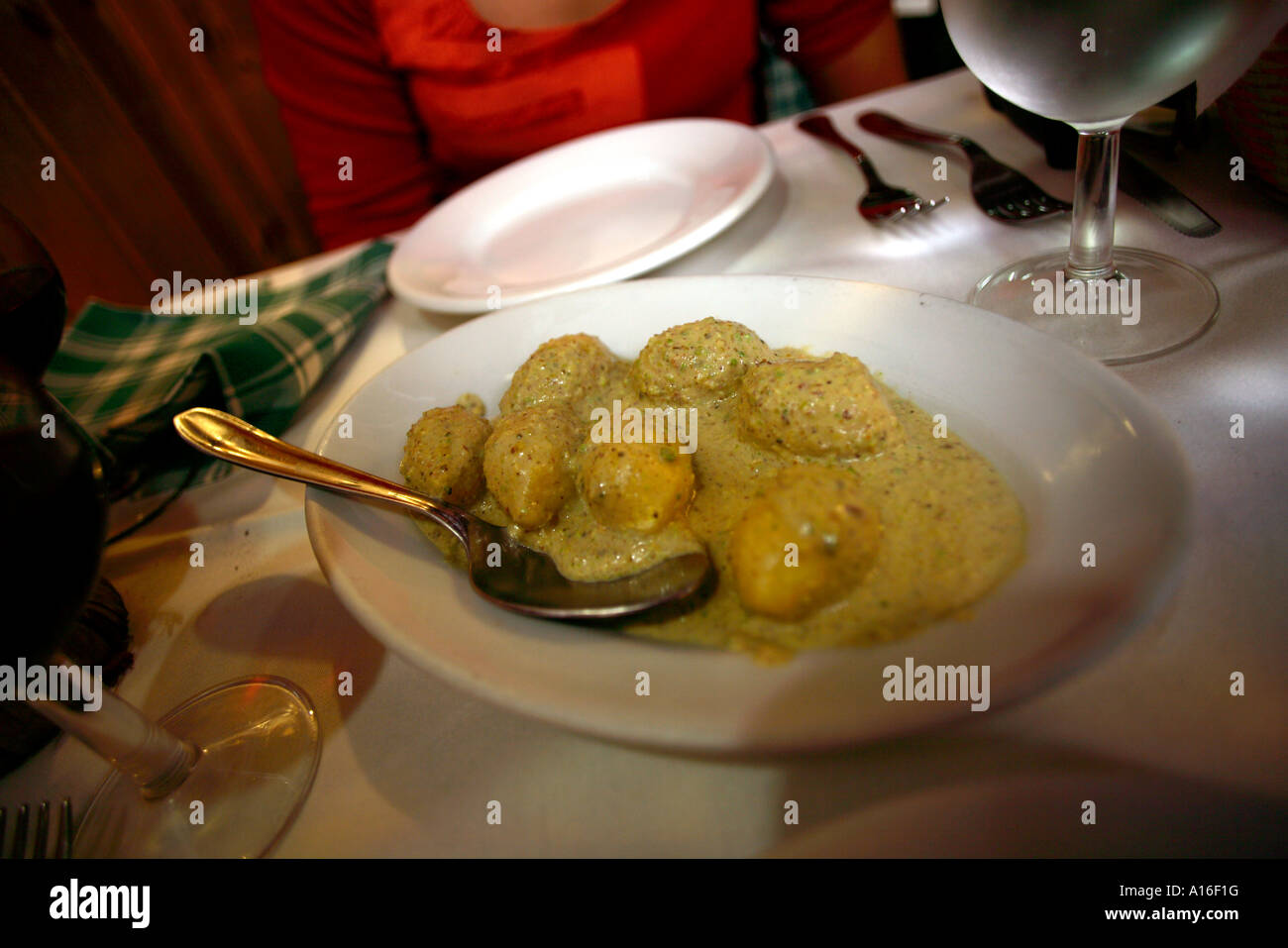 GNOCHI tipico cibo CHIANTI Il Chianti Toscana Italia Foto Stock