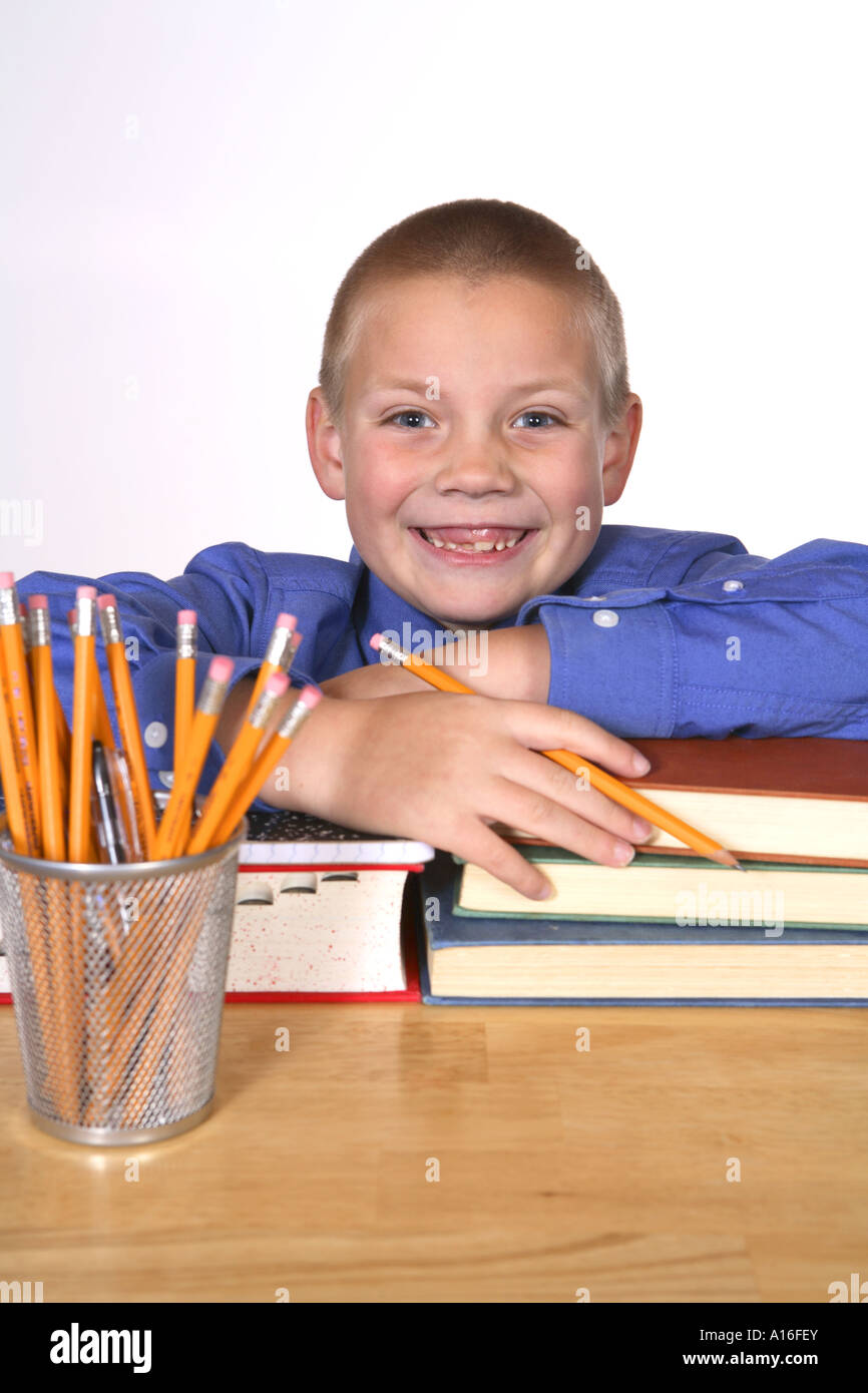 Seconda Elementare scuola studente Foto Stock