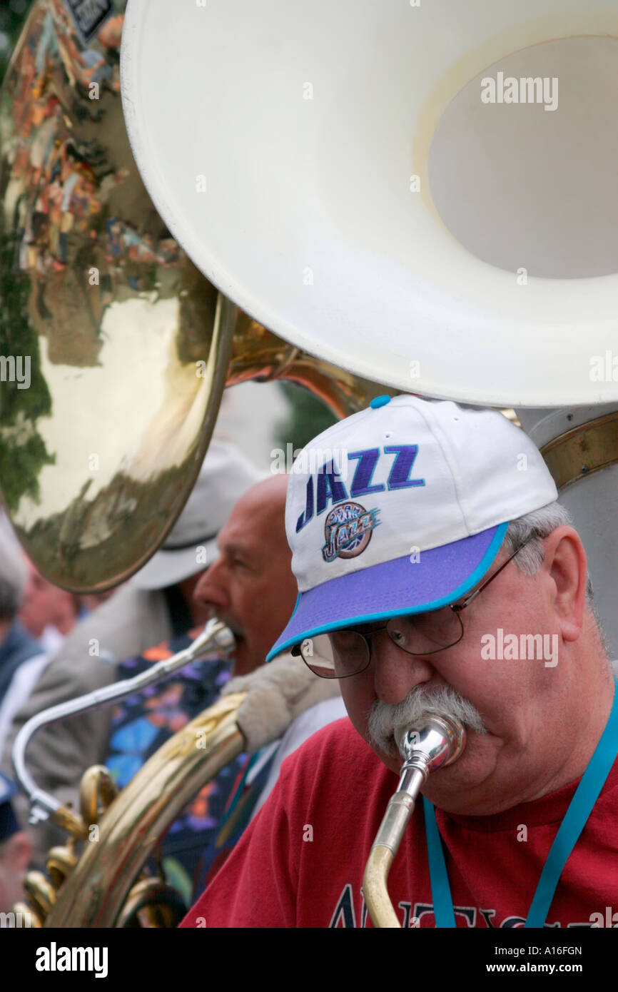 I musicisti jazz a Kirkcudbright annuale Jazz Festival Scozia Scotland Foto Stock
