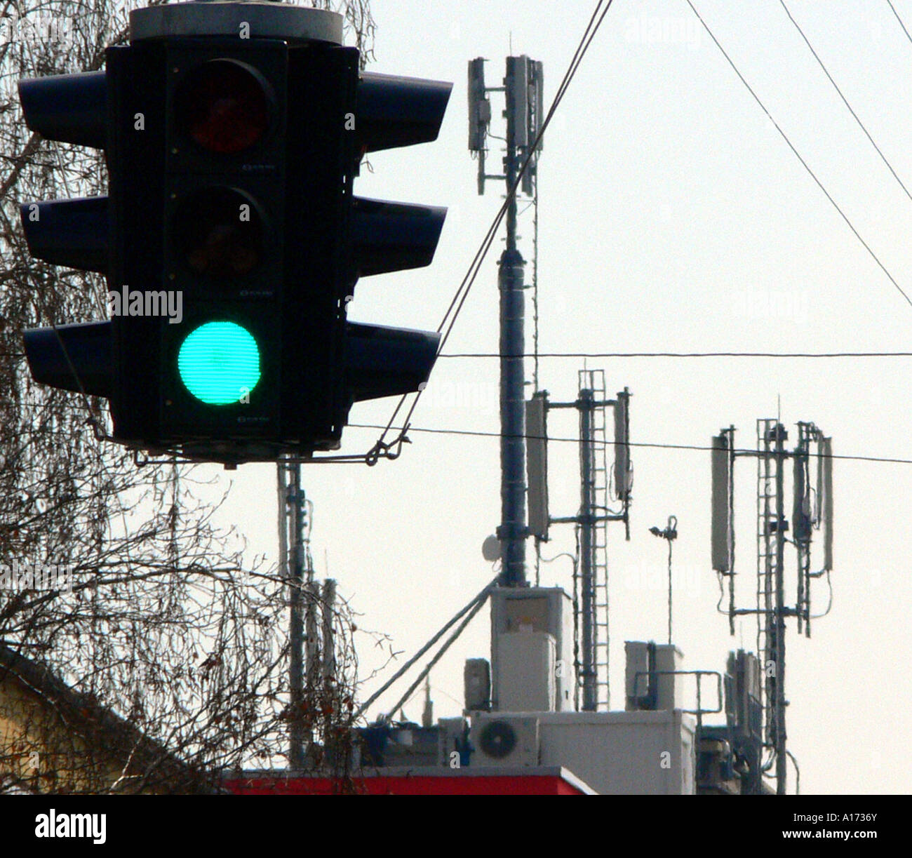 Il semaforo verde Foto Stock