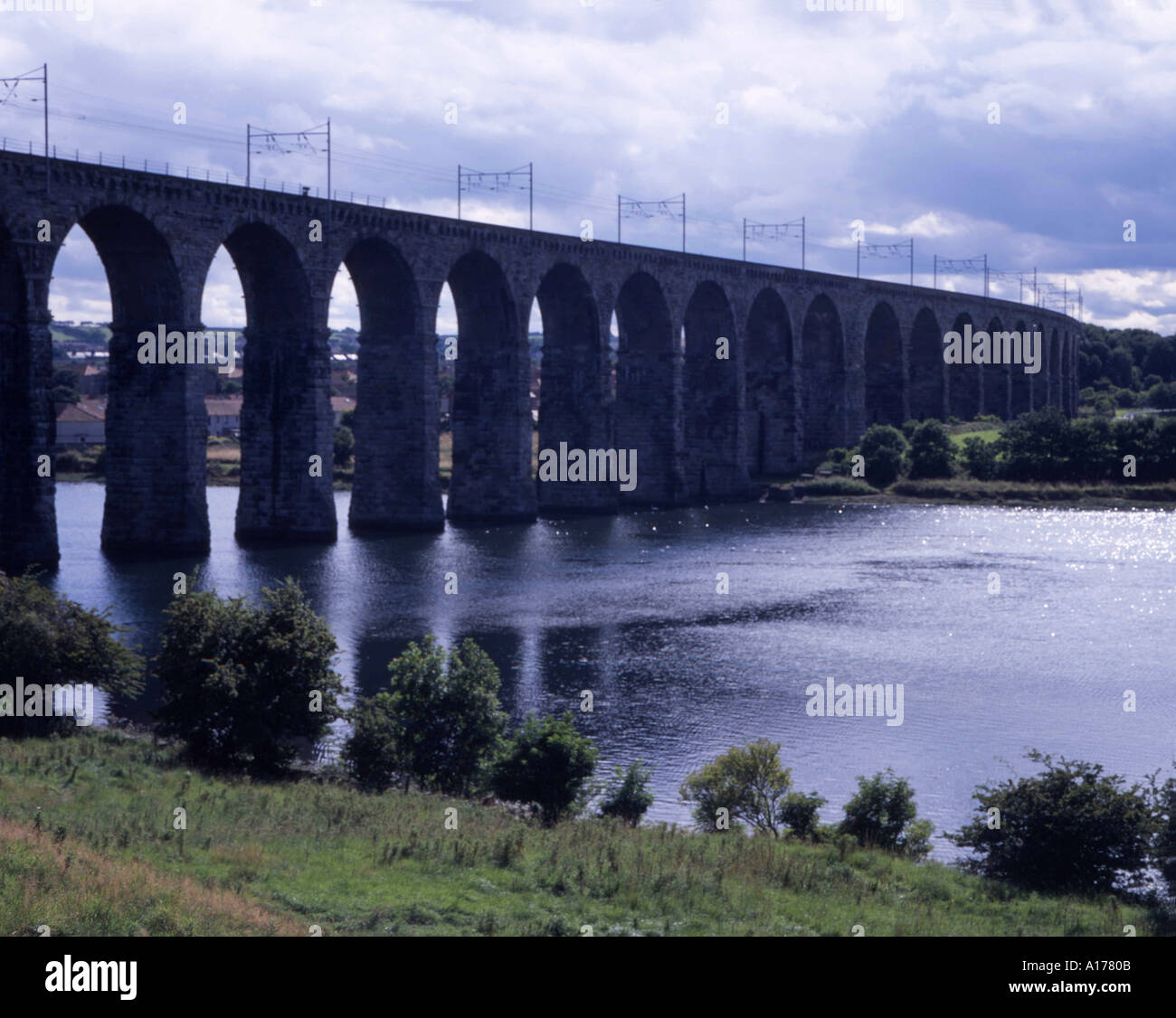 Viadotto Berwick upon Tweed Northumbria Regno Unito Foto Stock