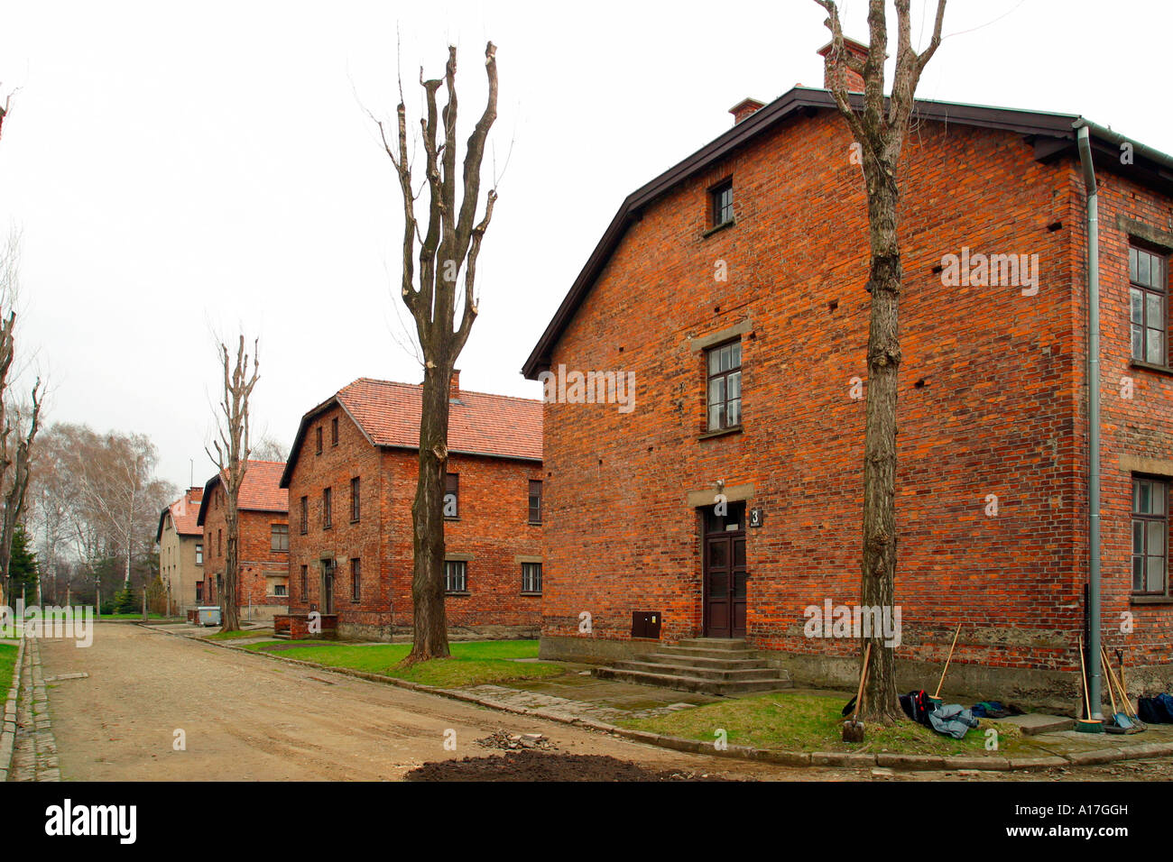 Il campo di concentramento di Auschwitz, Oswiecim, Polonia. Foto Stock