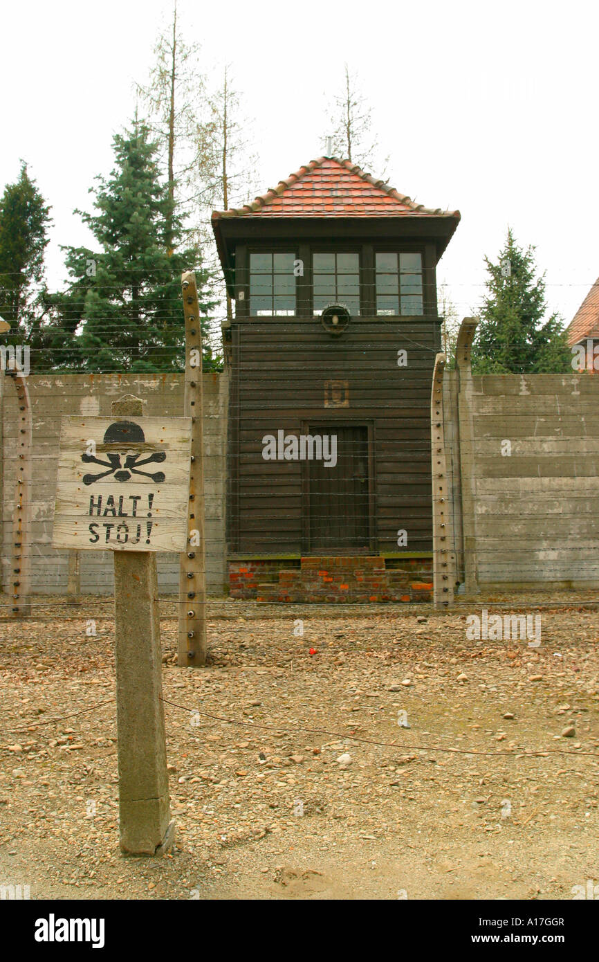 Il campo di concentramento di Auschwitz, Oswiecim, Polonia. Foto Stock