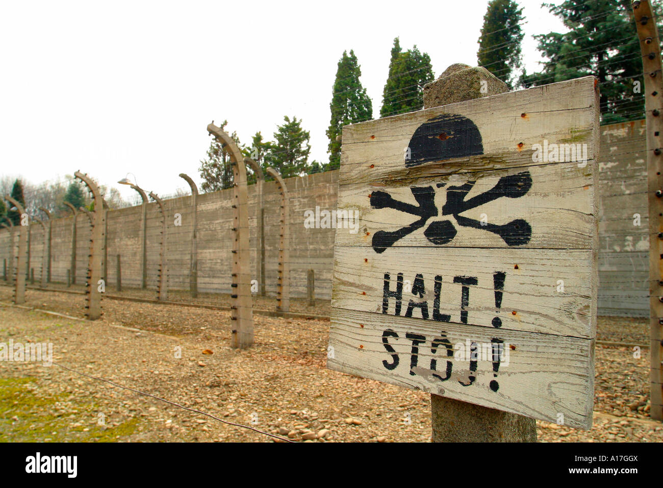 Il campo di concentramento di Auschwitz, Oswiecim, Polonia. Foto Stock