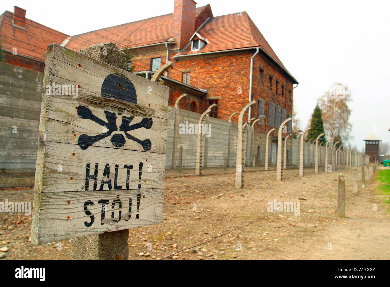 Il campo di concentramento di Auschwitz, Oswiecim, Polonia. Foto Stock