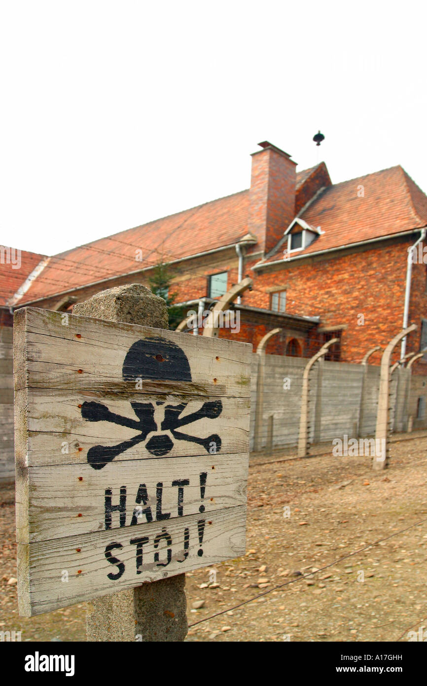 Il campo di concentramento di Auschwitz, Oswiecim, Polonia. Foto Stock