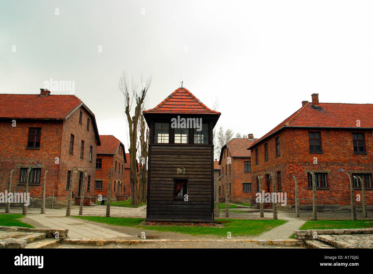 Il campo di concentramento di Auschwitz, Oswiecim, Polonia. Foto Stock