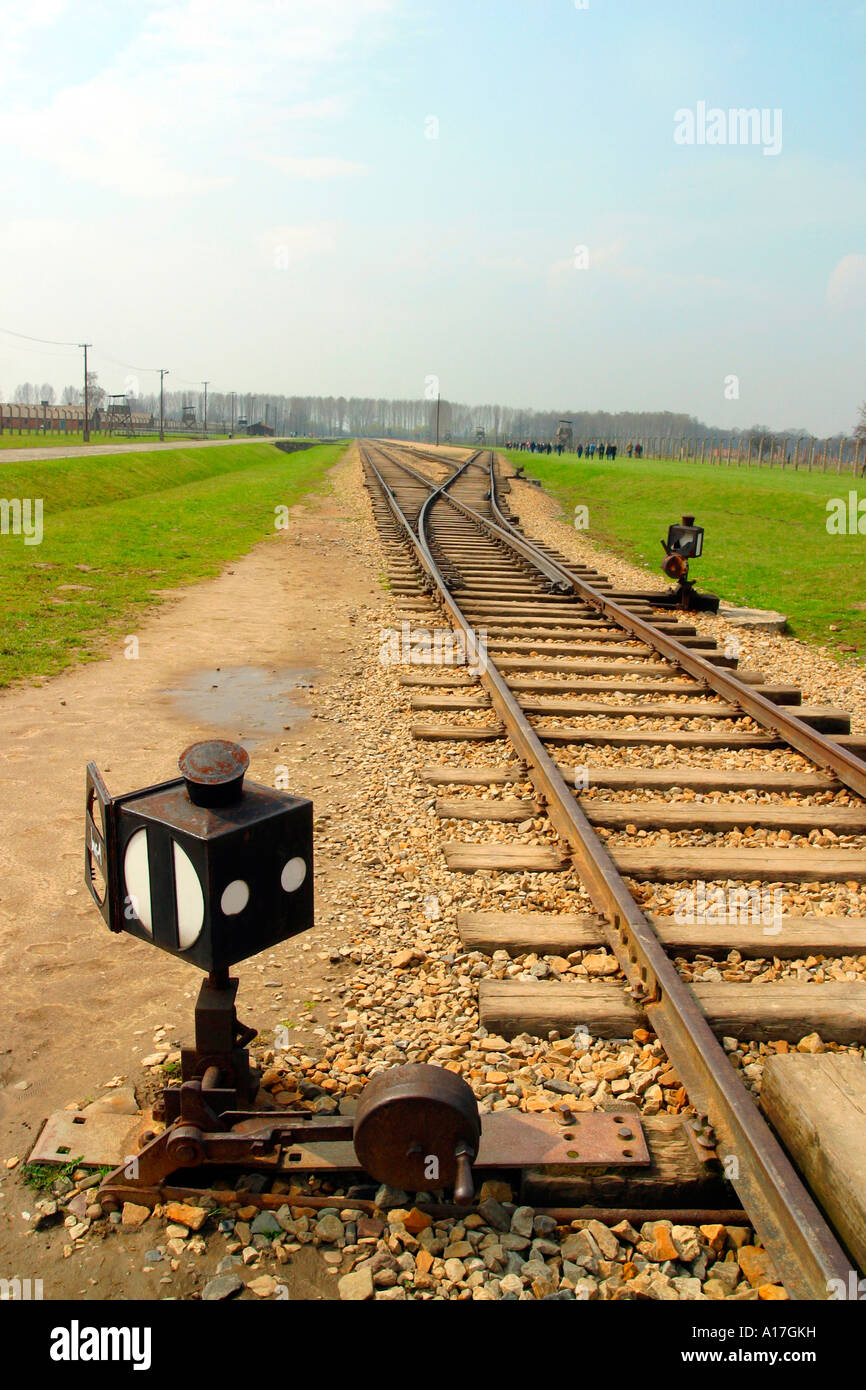 Il campo di concentramento di Auschwitz, Oswiecim, Polonia. Foto Stock