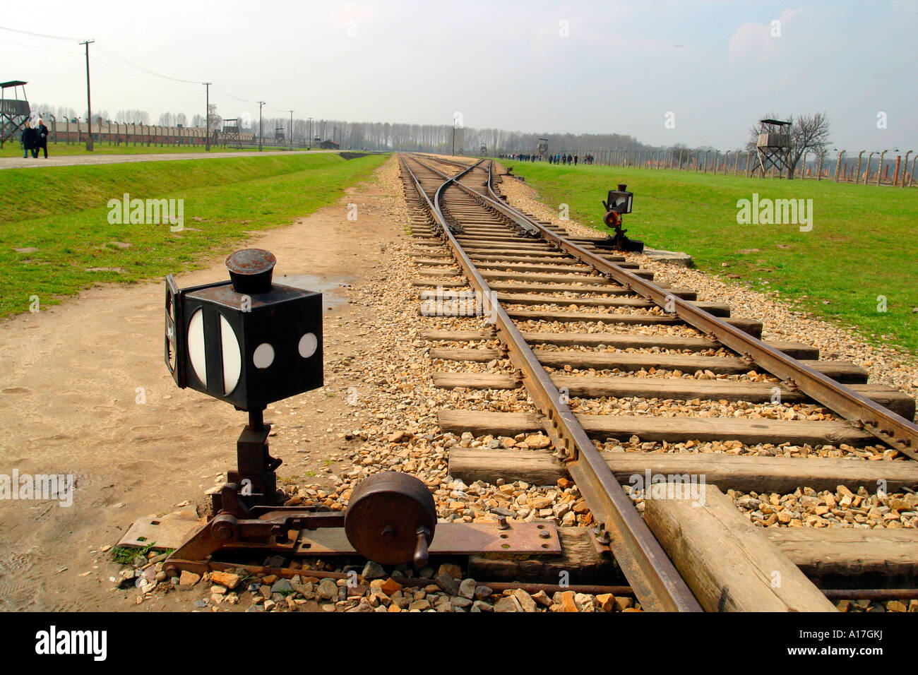 Il campo di concentramento di Auschwitz, Oswiecim, Polonia. Foto Stock