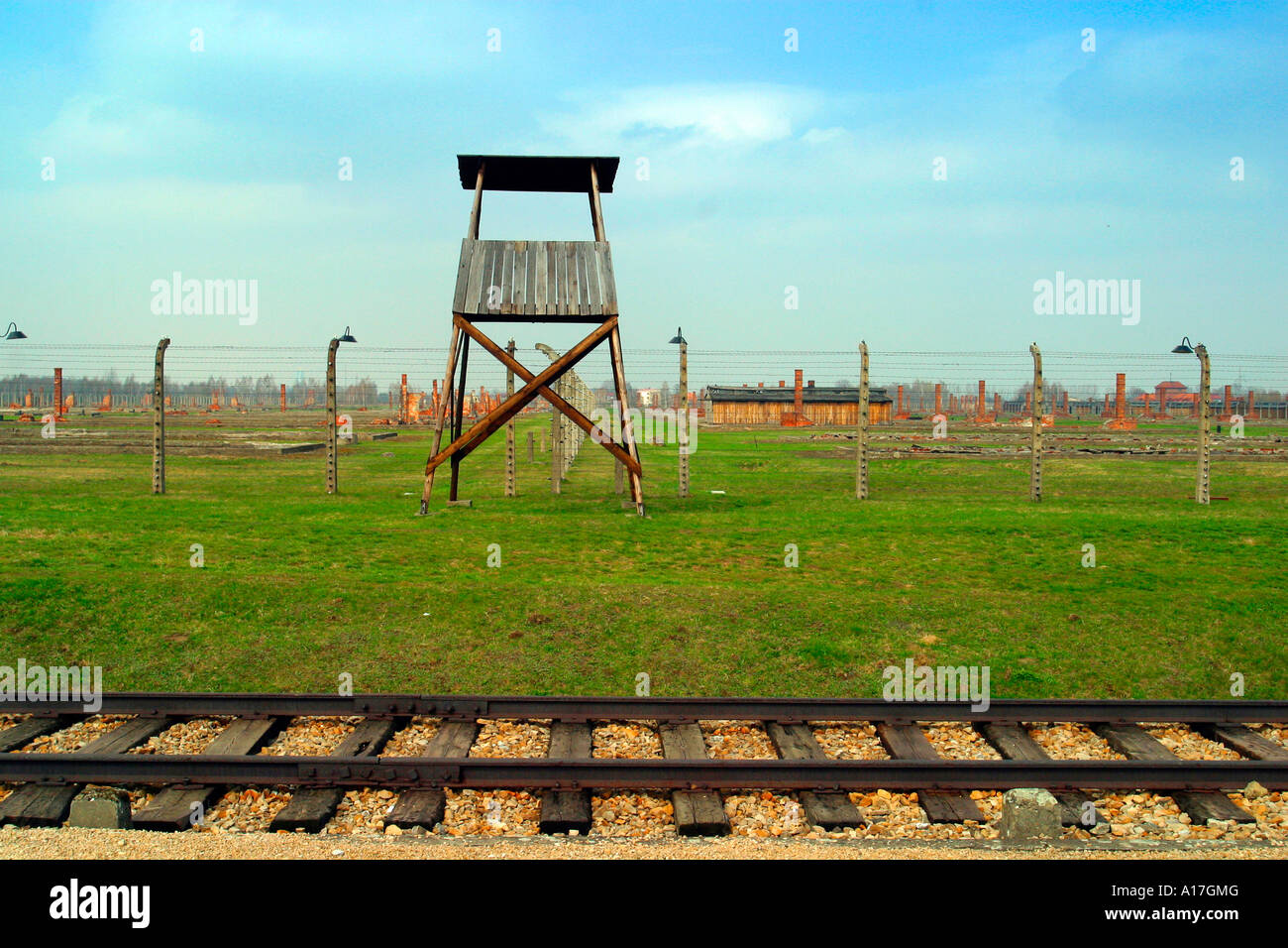 Il campo di concentramento di Auschwitz, Oswiecim, Polonia. Foto Stock