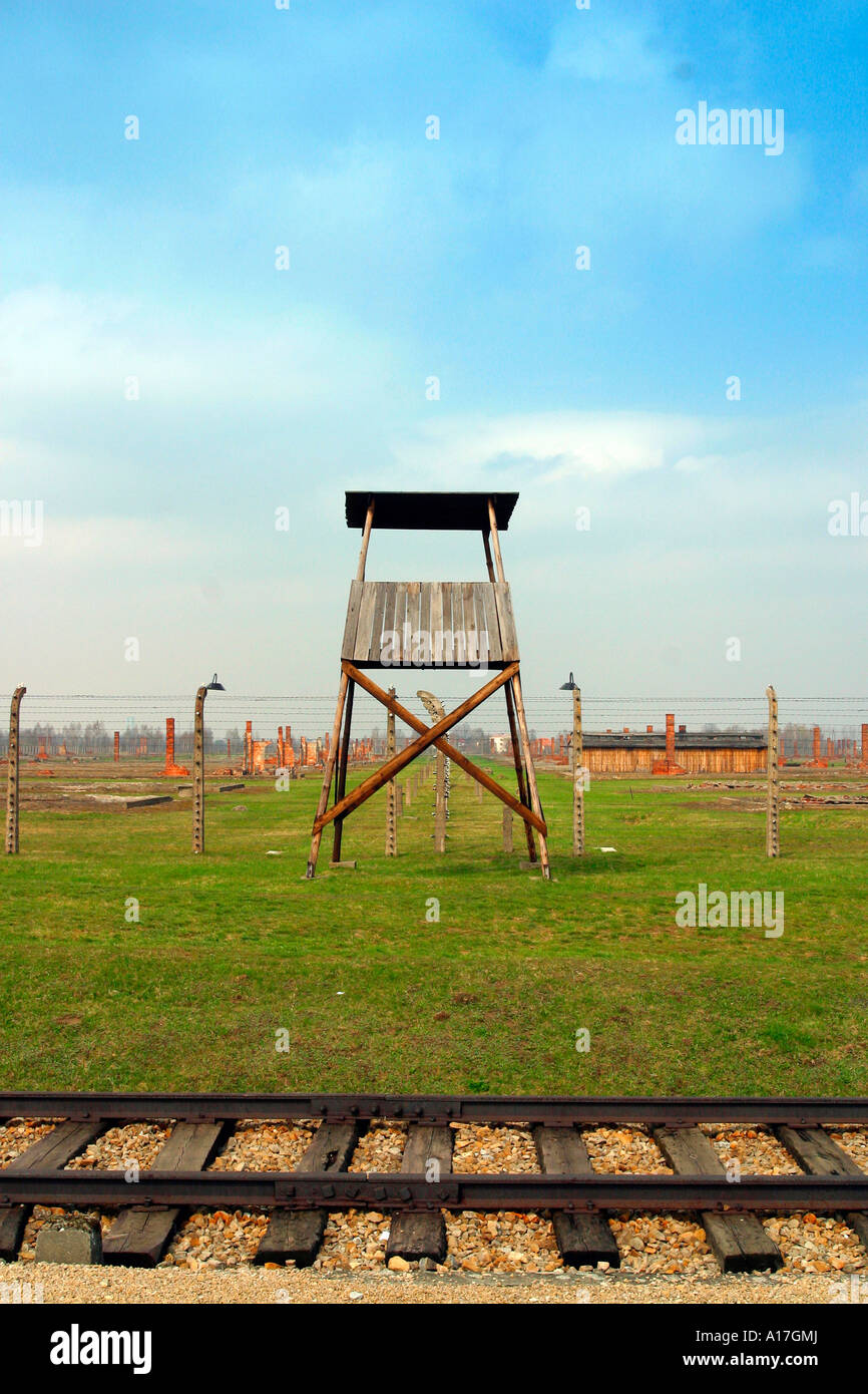 Il campo di concentramento di Auschwitz, Oswiecim, Polonia. Foto Stock