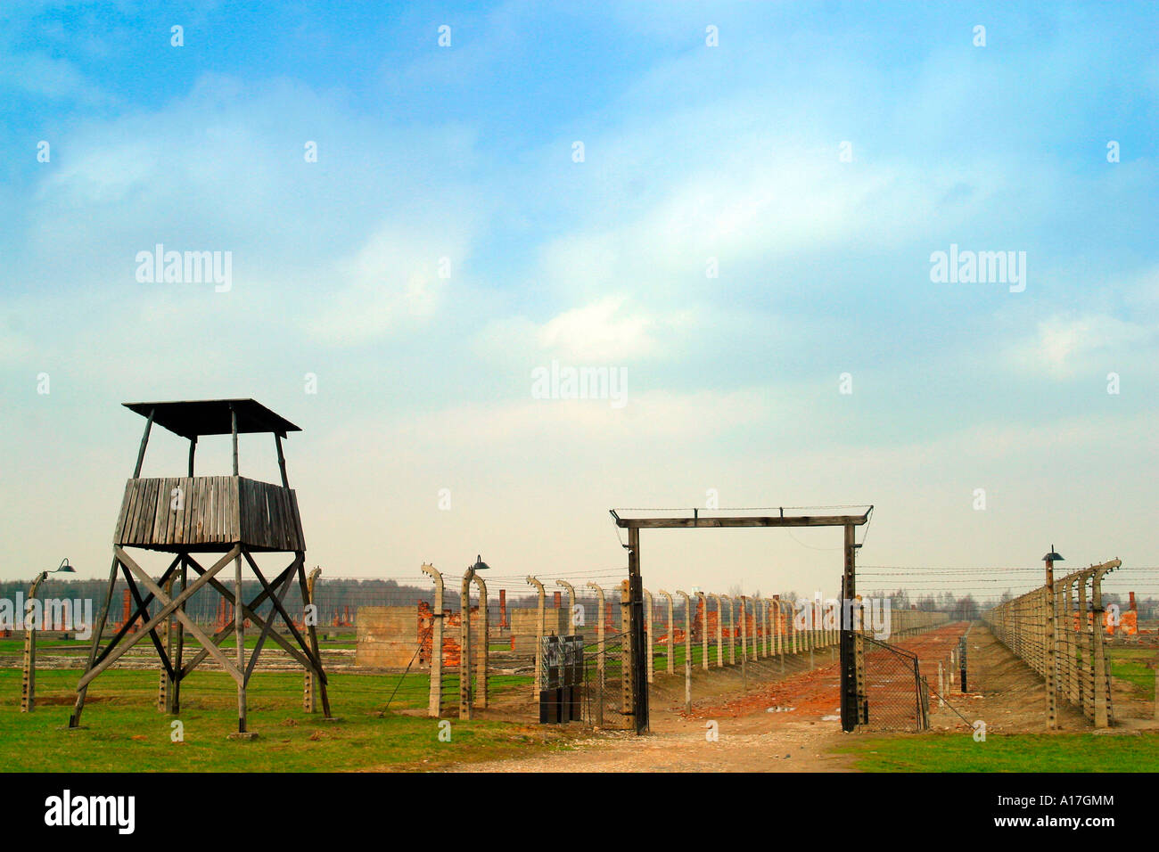 Il campo di concentramento di Auschwitz, Oswiecim, Polonia. Foto Stock