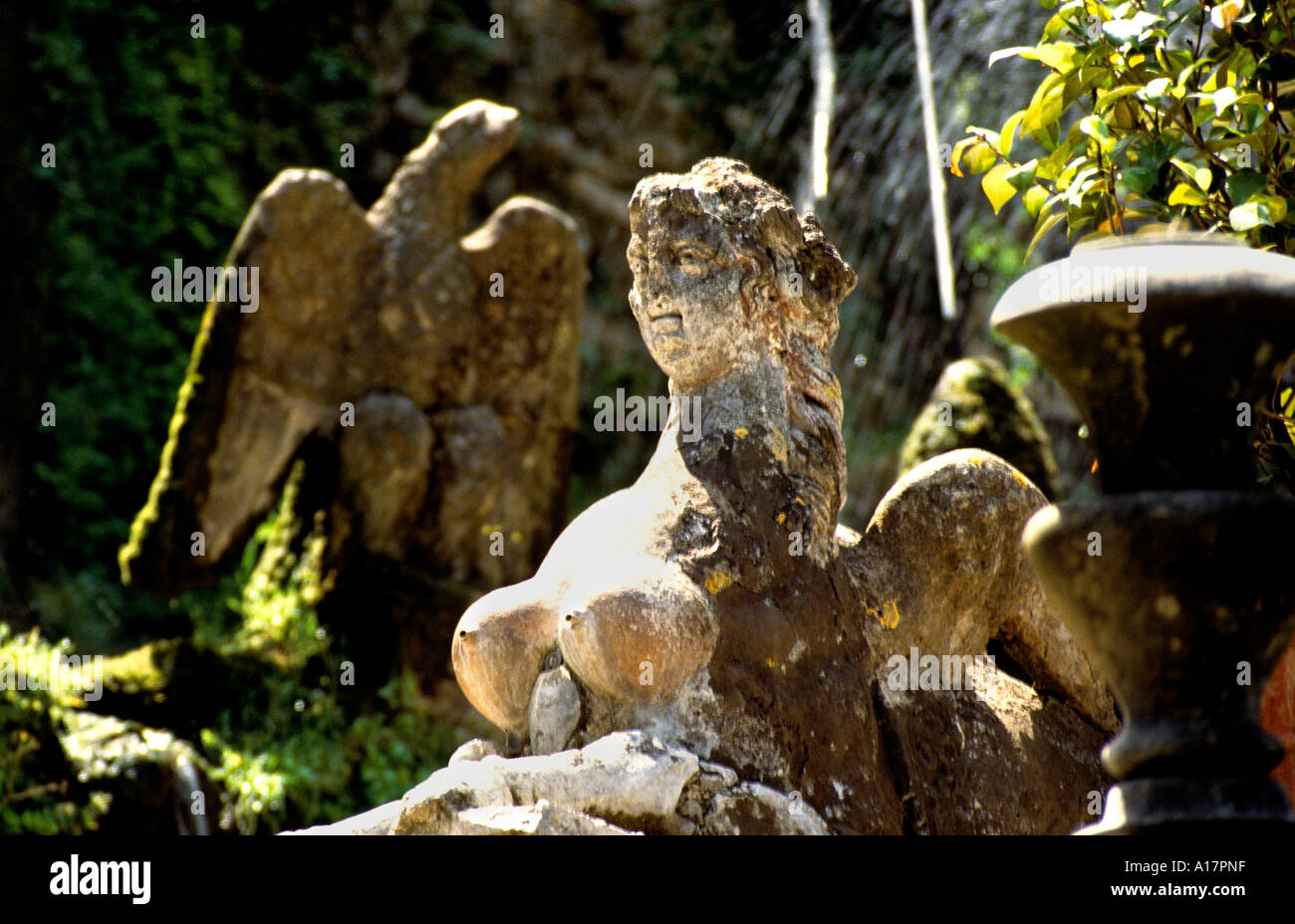 Villa d'Este Villa del 16th secolo a Tivoli, fontane rinascimentali italiane nei pressi di Roma, il cardinale Ippolito II d'Este Papa Alessandro V, Italia. Foto Stock