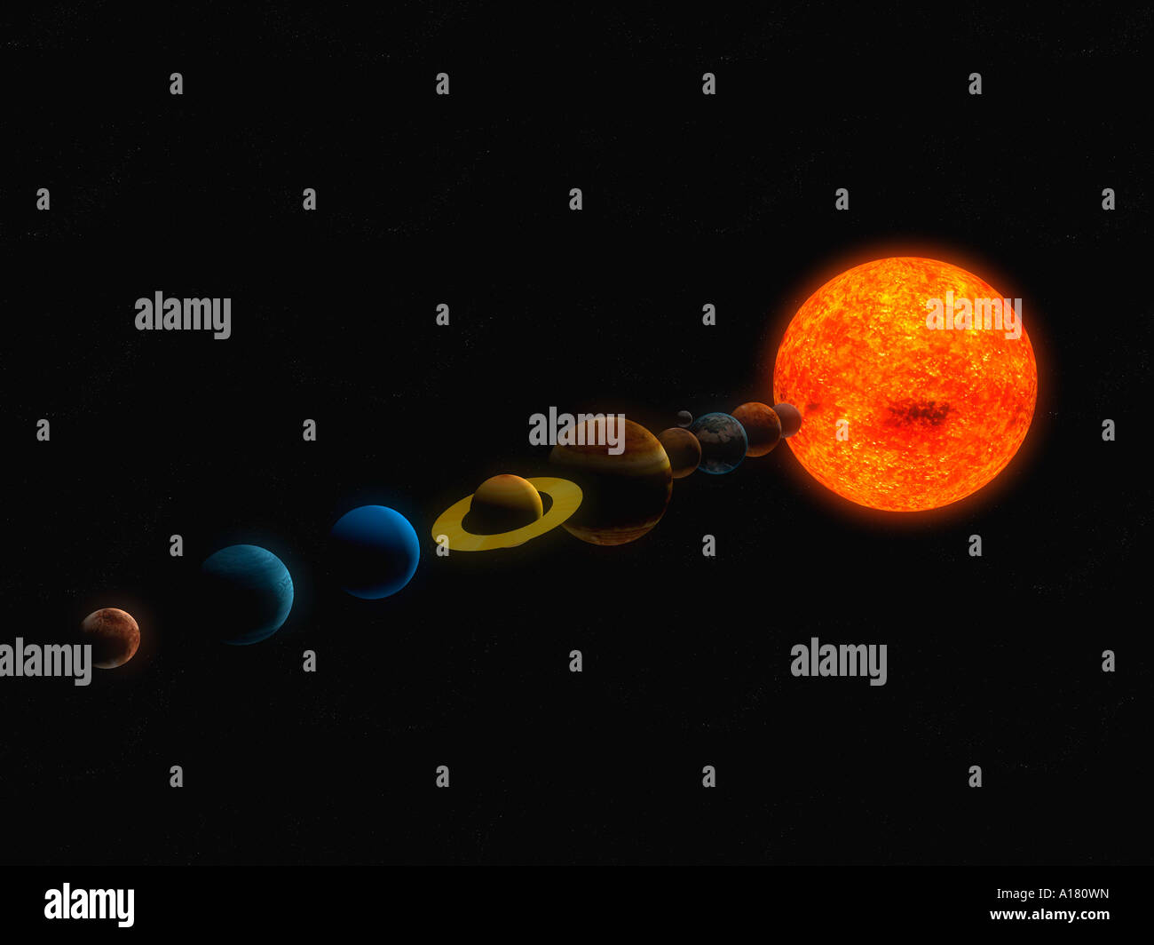 Sistema solare Foto Stock