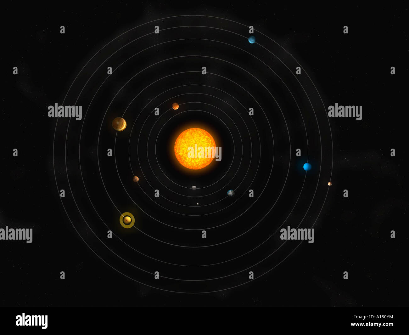 Sistema solare Foto Stock