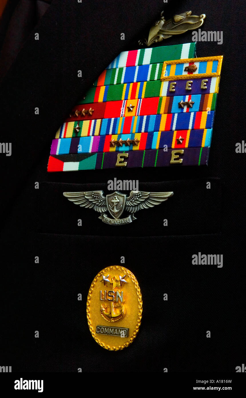 Il comando Master Chief Badge - simbolo della responsabilità degli indossatori come deckplate leader. Foto Stock