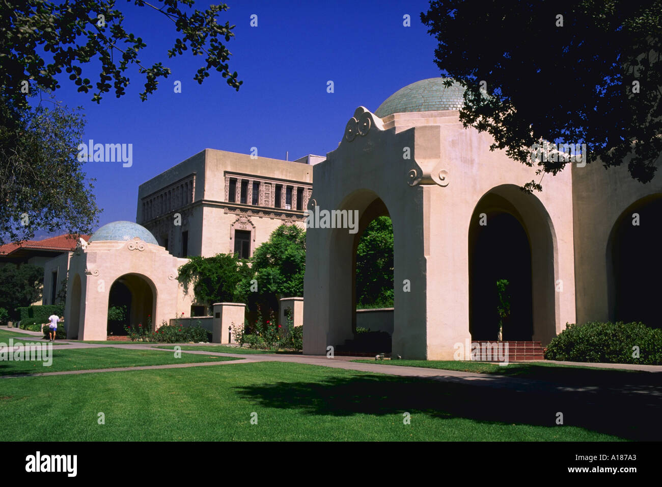 L'esterno degli edifici del campus della California Institute of Technology di Pasadena California Cal Tech Foto Stock