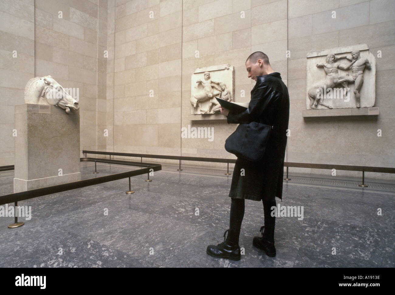 La questione dei marmi del Partenone al British Museum di Londra Foto Stock