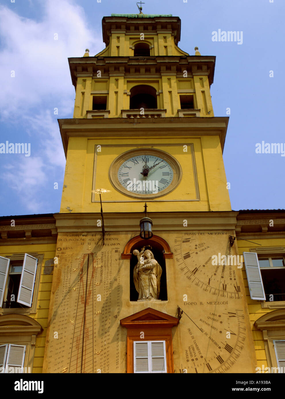 Italia Emilia Romagna Parma piazza Garibaldi Foto Stock