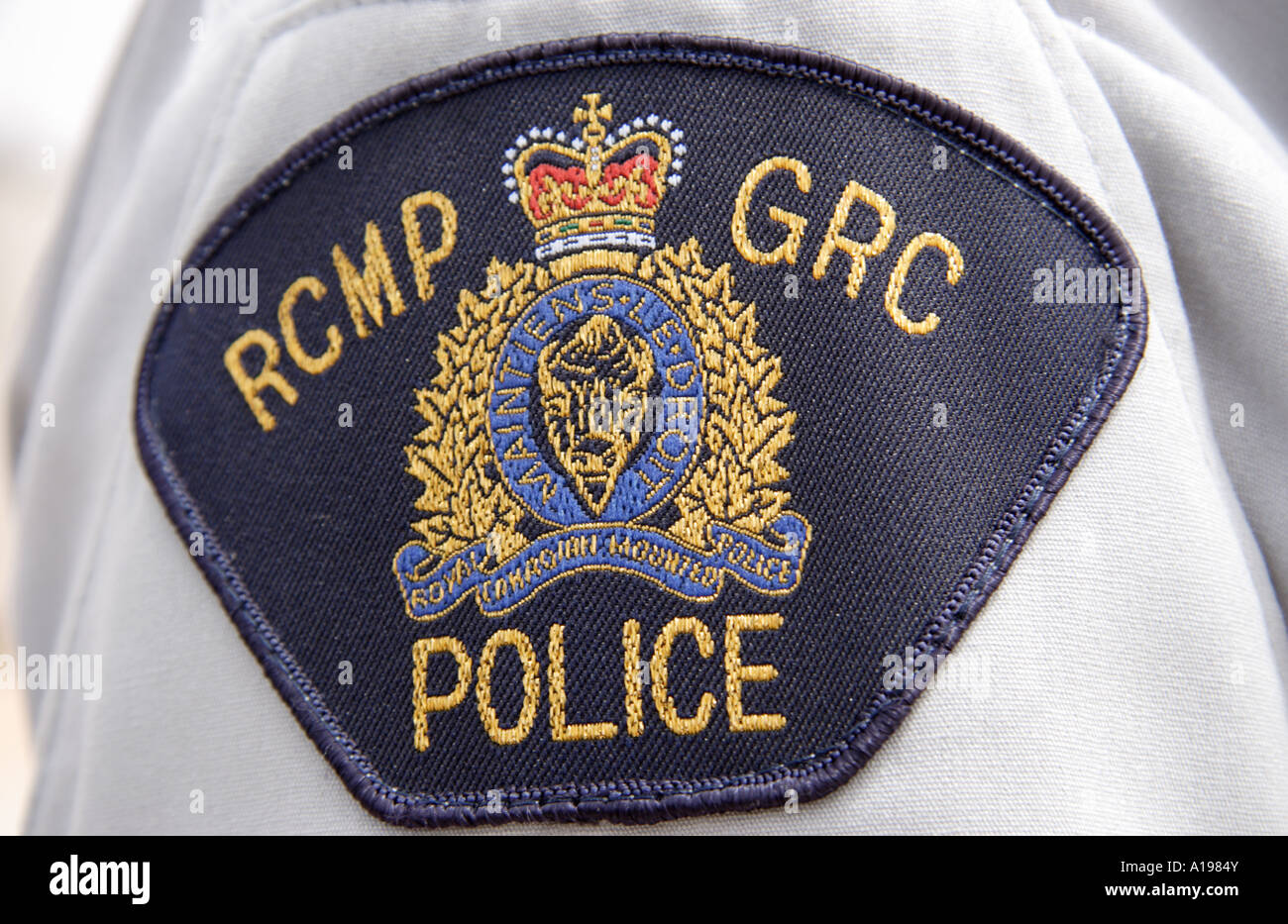 Patch del Royal Canadian polizia montata Foto Stock