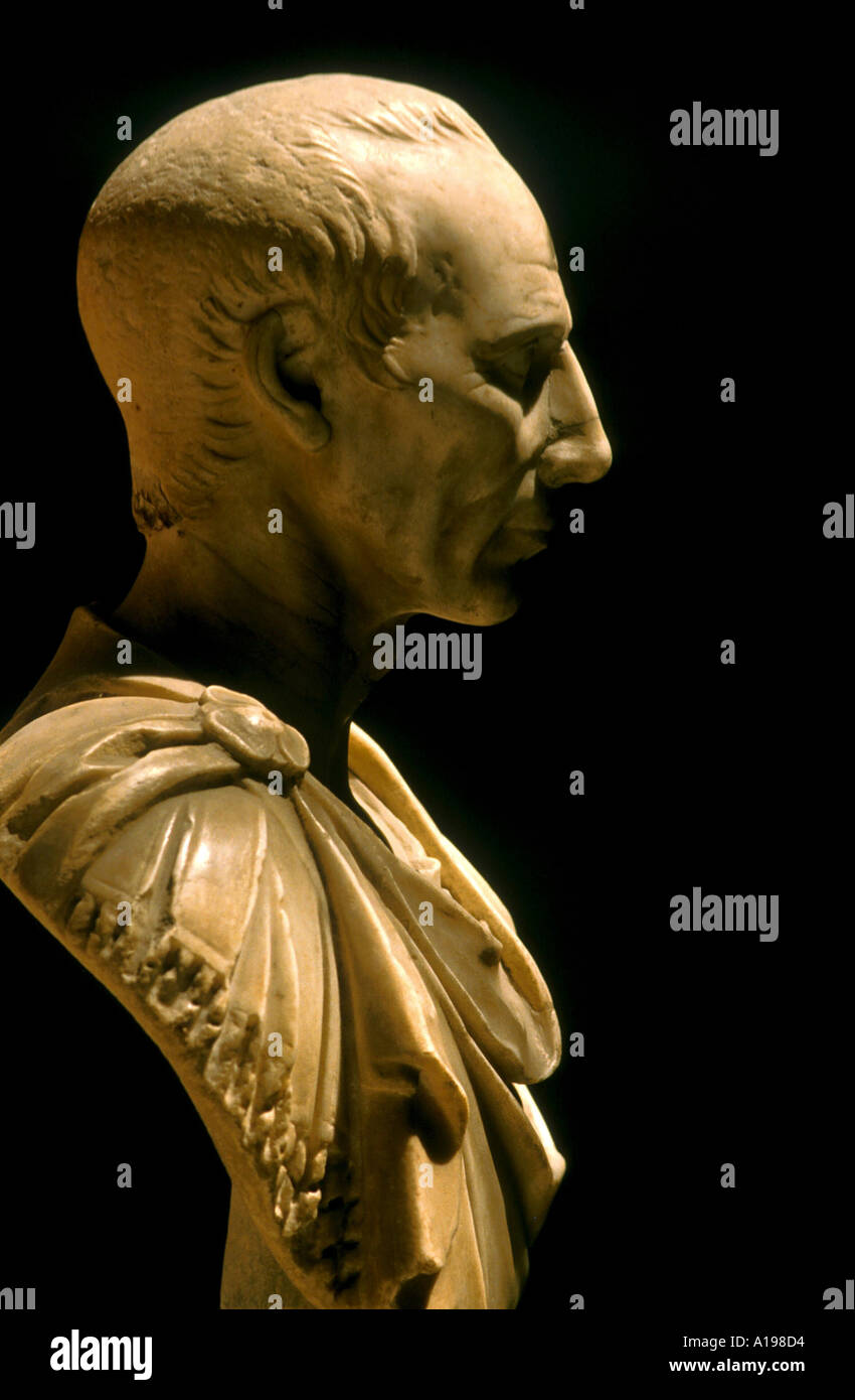 Busto di Giulio Cesare Museo Vaticano Roma Lazio Italia J Ross Foto Stock