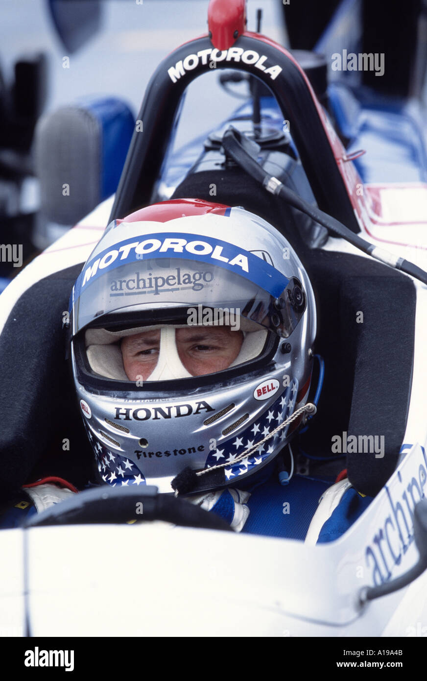 Michael Andretti nella sua Honda Reynard al Marconi Grand Prix di Cleveland 2001 Foto Stock