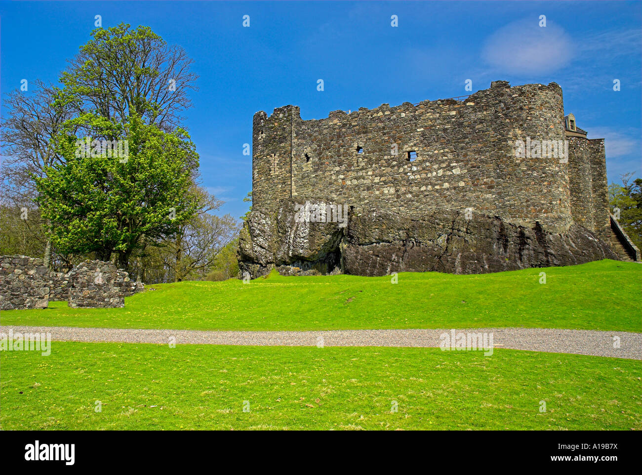 Il castello di Dunstaffnage nr Oban Argyll & Bute Scozia Scotland Foto Stock