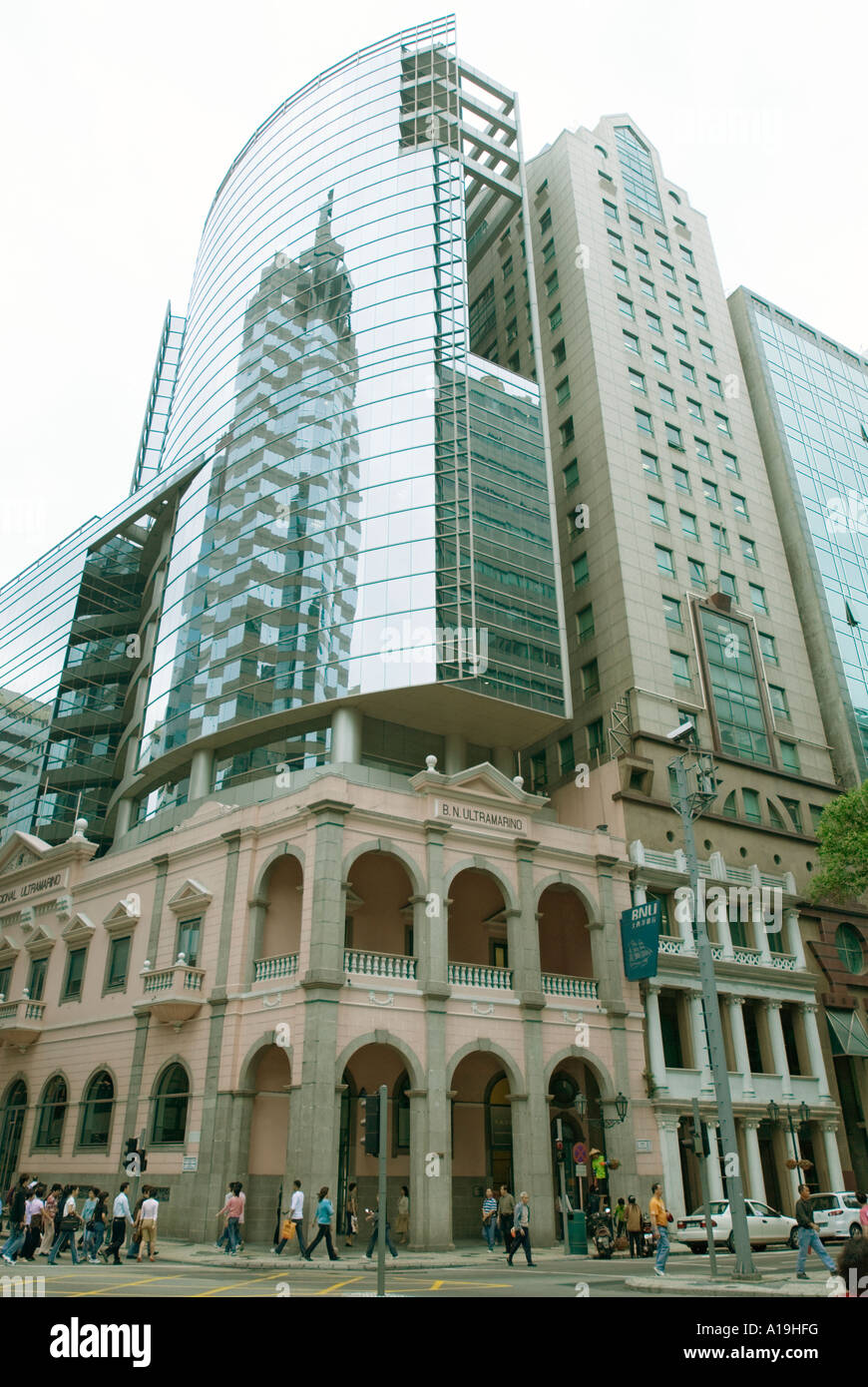 Macao National Overseas Bank Building Cina Foto Stock