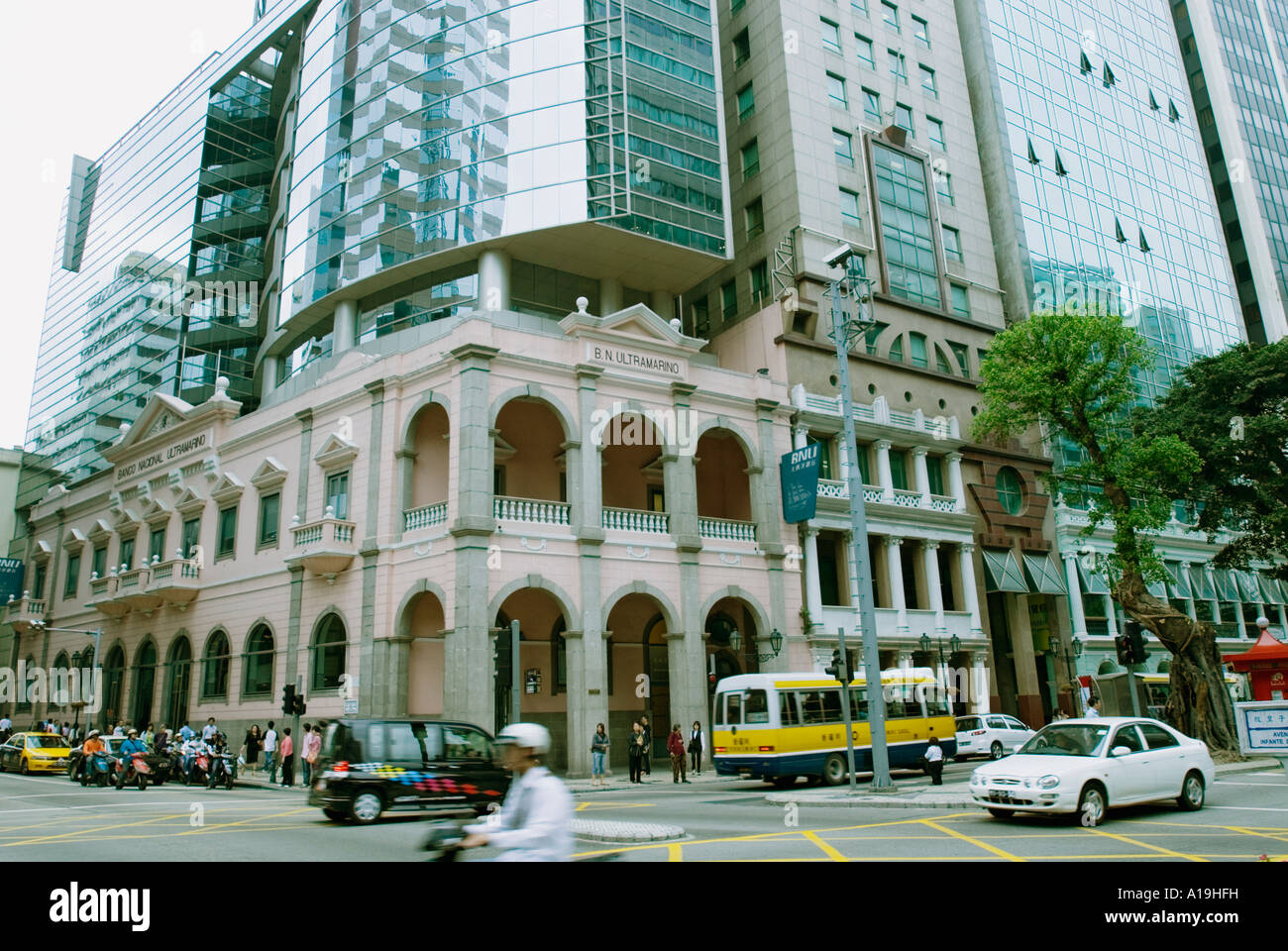 Macao National Overseas Bank Building Cina Foto Stock