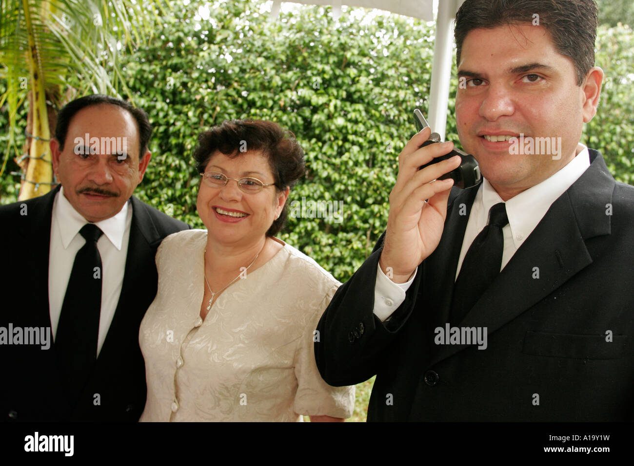 Miami Florida,matrimonio,evento,matrimonio,casa,casa case casa case residenza,residenza,cortile,testimone di Geova,Immig etnico latino ispanico latino latino latino latino Foto Stock