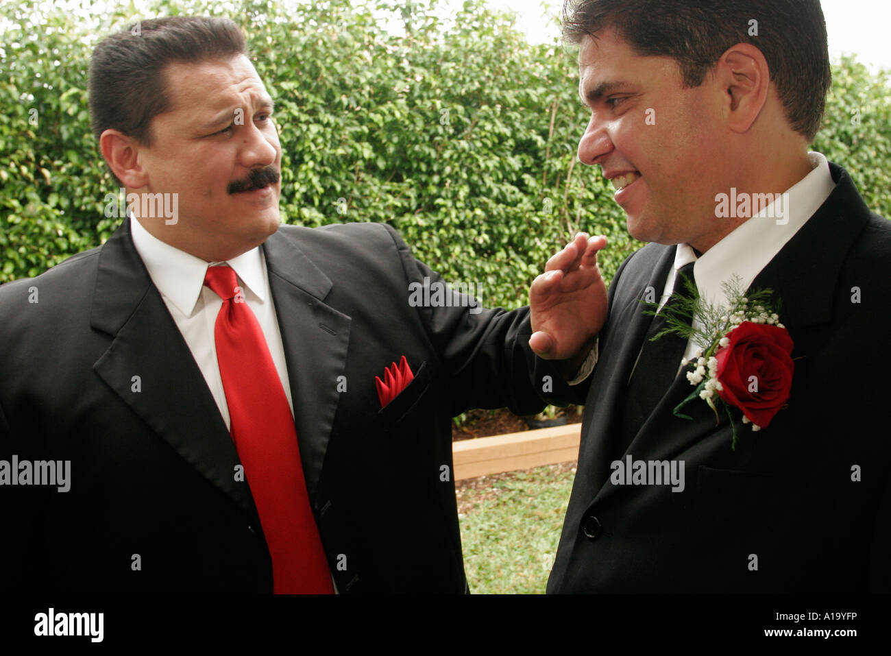 Miami Florida,matrimonio,evento,matrimonio,casa,casa case casa case residenza,residenza,cortile,testimone di Geova,Immig etnico latino ispanico latino latino latino latino Foto Stock