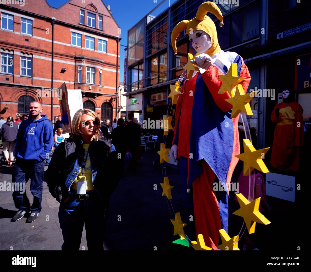 Temple Bar di Dublino, Irlanda Foto Stock