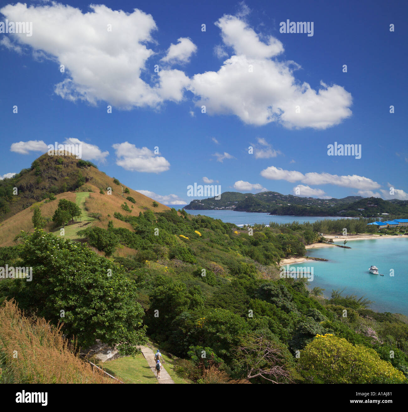 "Pigeon Island' Fort Rodney Bay St Lucia Caraibi Foto Stock