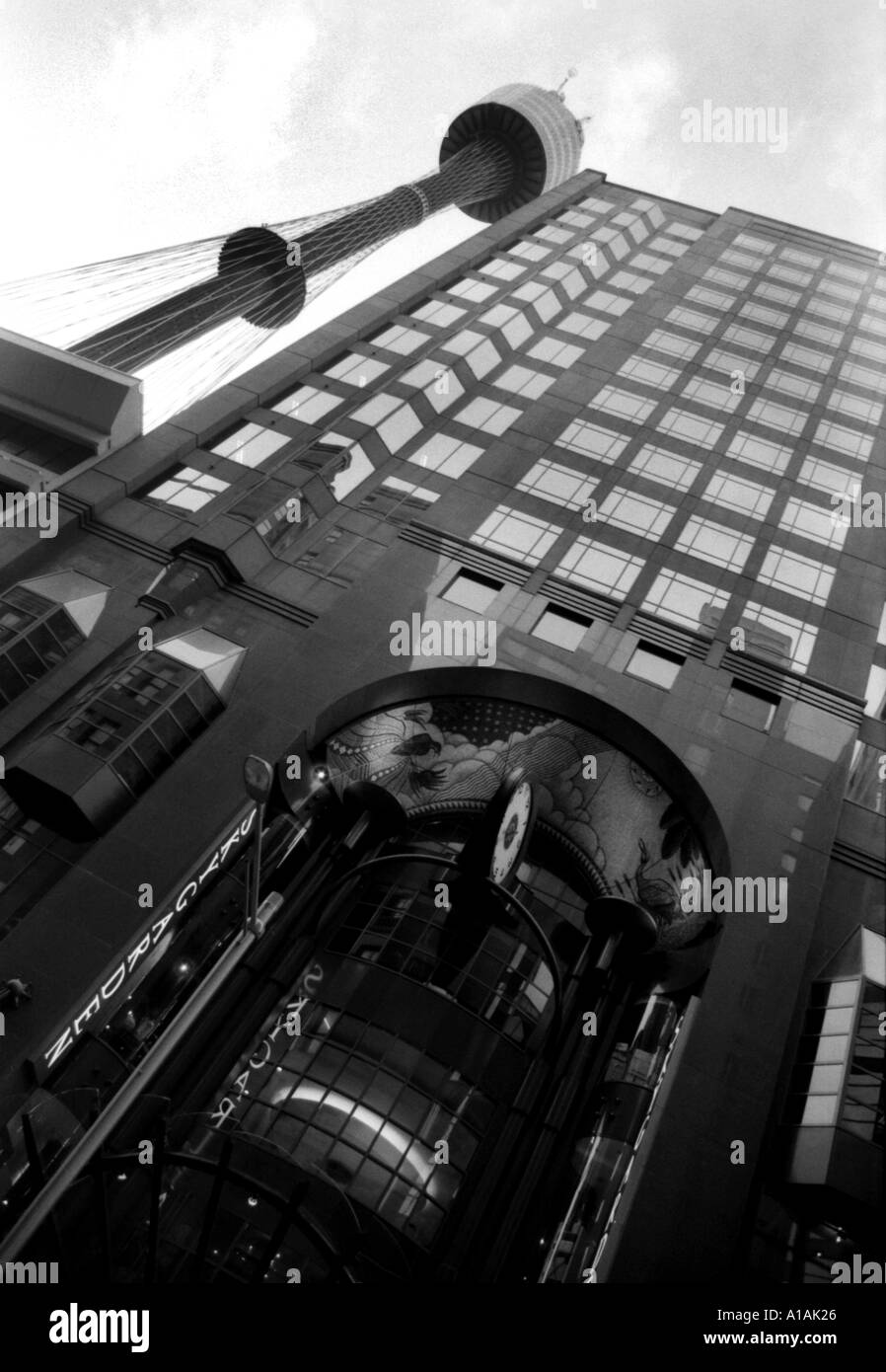 Immagine monocromatica di Torre AMP Sydney Australia Foto Stock