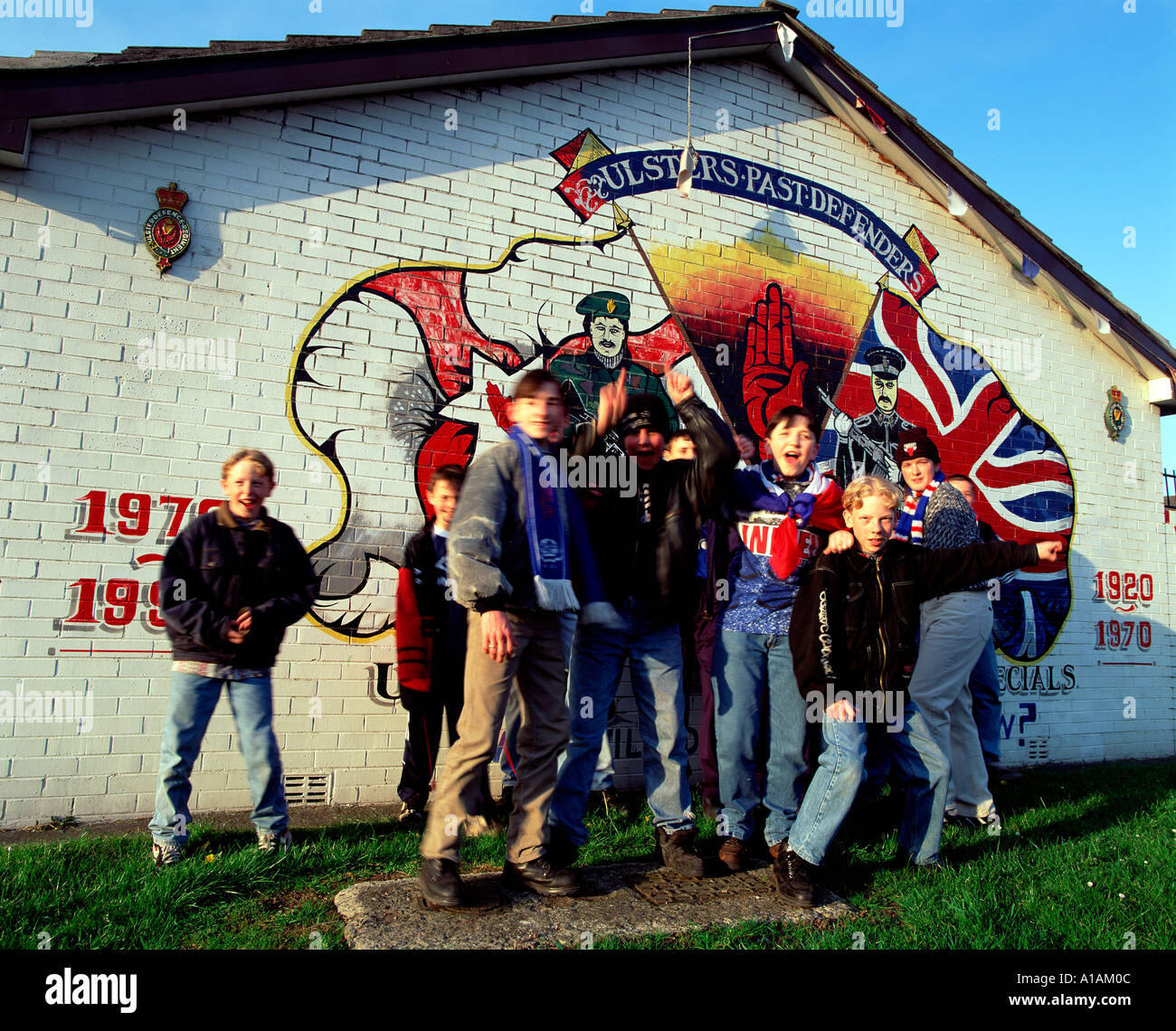 Murale lealisti East Belfast Irlanda del Nord Foto Stock