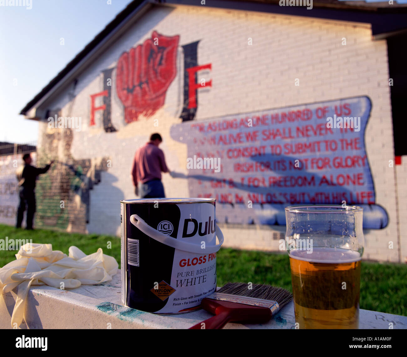 Pittura murales East Belfast Irlanda del Nord Foto Stock