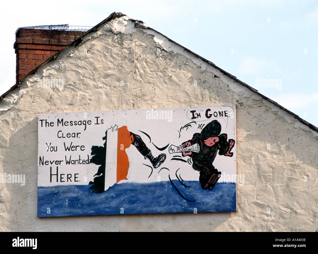 Murale repubblicano Belfast Irlanda del Nord Foto Stock