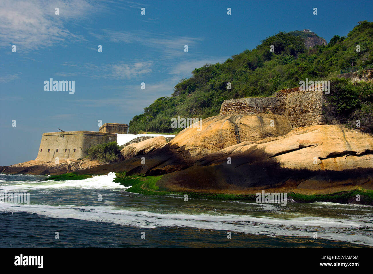 La vecchia fortezza settecentesca di Sao Joao a Urca a Rio de Janeiro in Brasile Foto Stock