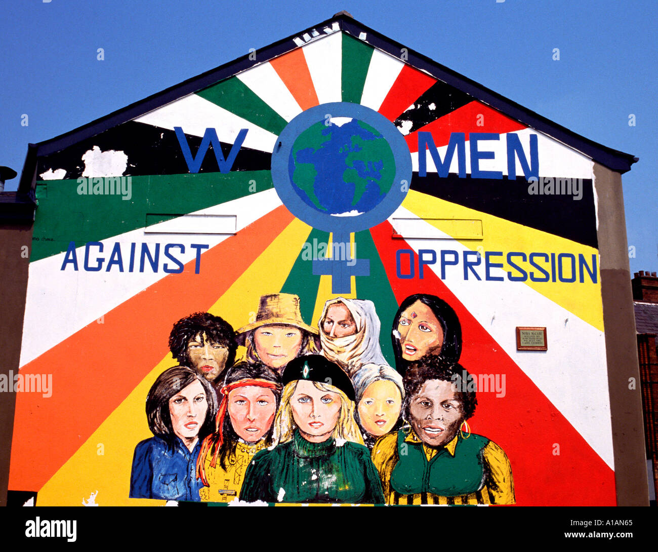 Murale repubblicano Belfast Irlanda del Nord Foto Stock