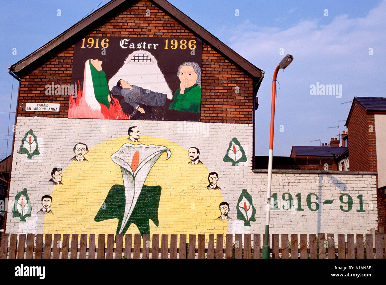 Murale repubblicano Belfast Irlanda del Nord Foto Stock